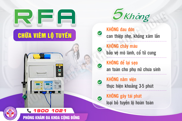 Thực hư phương pháp sóng cao tần chữa viêm lộ tuyến – không đau hạn chế tái phát