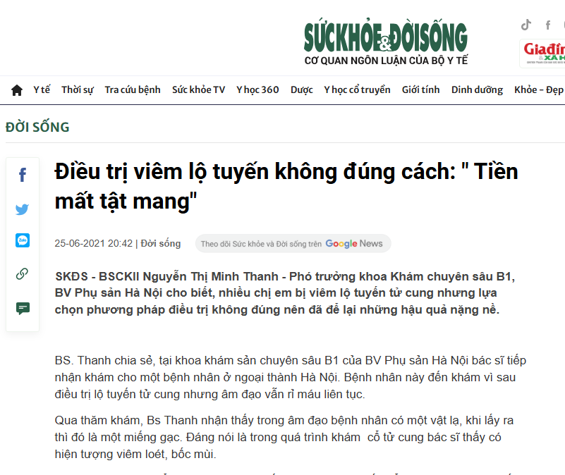 Địa chỉ chữa viêm lộ tuyến – Đừng để quyết định sai khiến bạn hối tiếc cả đời