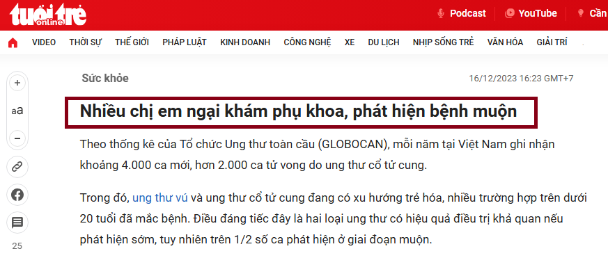 Tiền khám phụ khoa tổng quát: Tưởng tốn – Hóa ra lại rất lời!